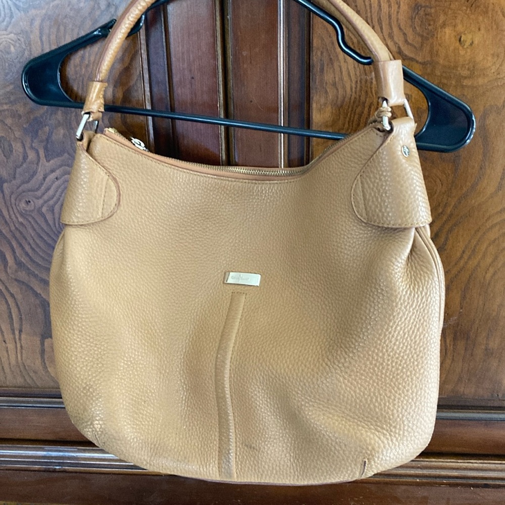 Cole Haan purse very good cond leather camel color